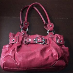 Cute Raspberry Red Medium Sized Purse with Buckle
